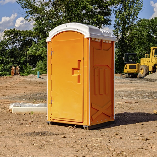 how often are the porta potties cleaned and serviced during a rental period in Crystal Beach Florida